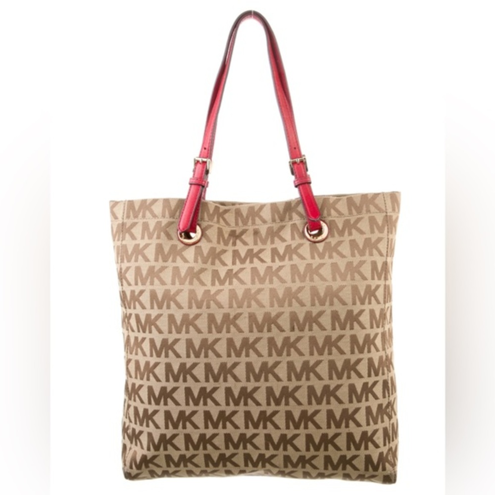 Michael Kors MK Signature Jacquard Jet Set‎ Tote Bag